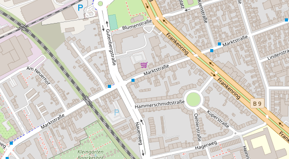 Friseur auf Satellitenbild