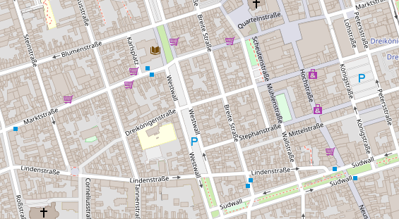 Friseur auf Satellitenbild