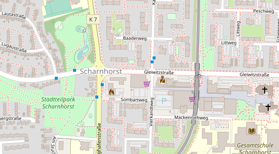 Friseur auf Satellitenbild