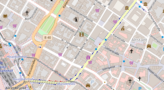 Friseur auf Satellitenbild