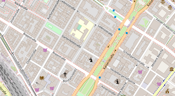 Friseur auf Satellitenbild