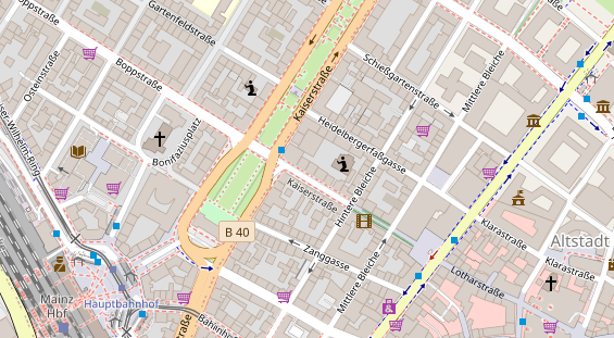 Friseur auf Satellitenbild