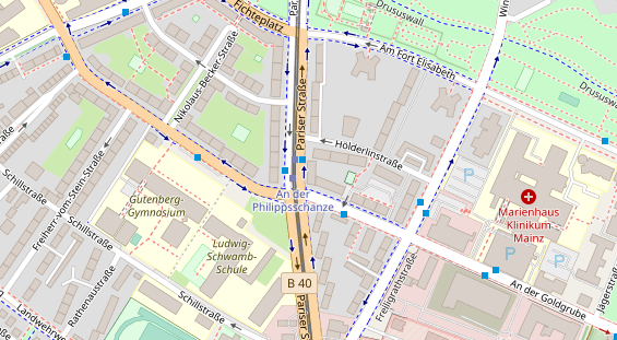 Friseur auf Satellitenbild