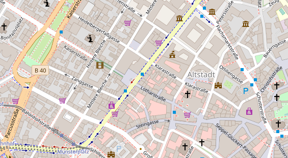 Friseur auf Satellitenbild