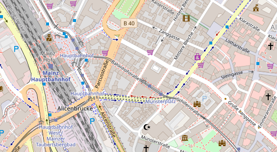 Friseur auf Satellitenbild