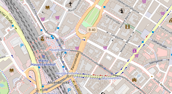 Friseur auf Satellitenbild