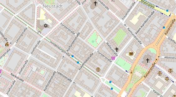 Friseur auf Satellitenbild