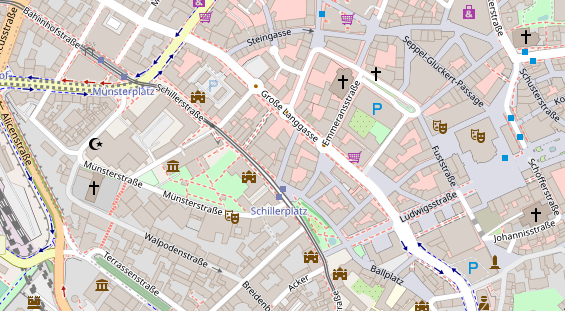 Friseur auf Satellitenbild