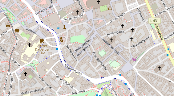 Friseur auf Satellitenbild