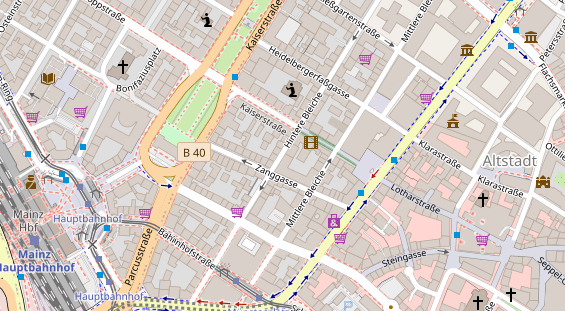 Friseur auf Satellitenbild