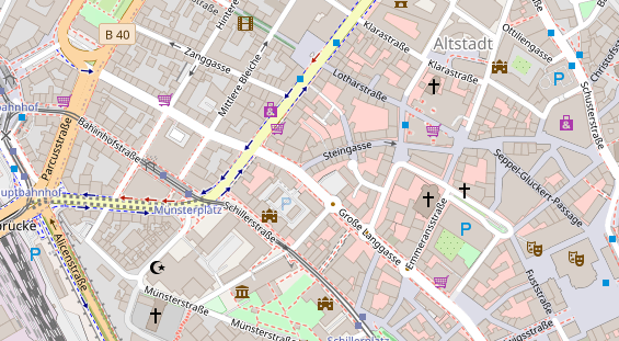 Friseur auf Satellitenbild