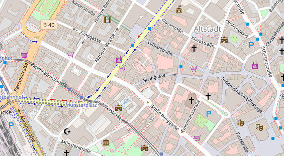 Friseur auf Satellitenbild