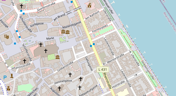 Friseur auf Satellitenbild