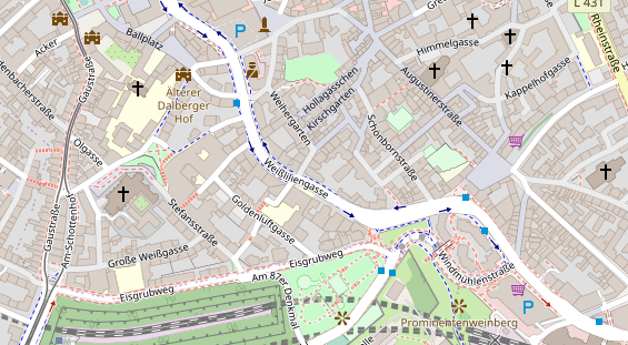 Friseur auf Satellitenbild