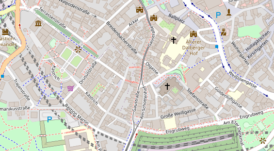 Friseur auf Satellitenbild