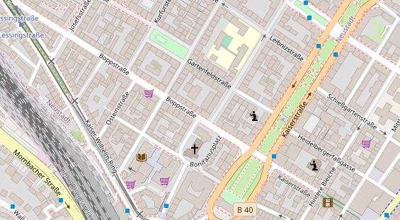 Friseur auf Satellitenbild