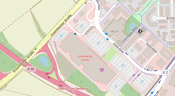 Friseur auf Satellitenbild