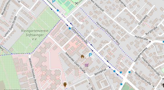 Friseur auf Satellitenbild