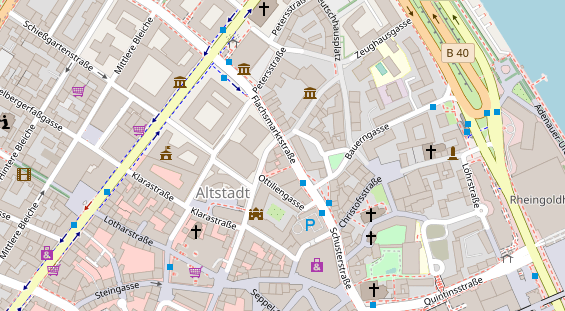 Friseur auf Satellitenbild