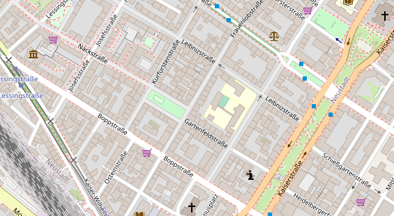 Friseur auf Satellitenbild