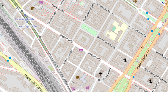 Friseur auf Satellitenbild