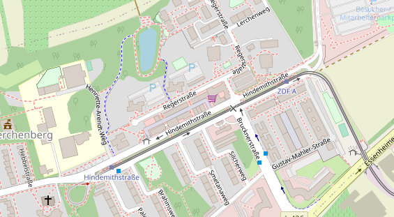 Friseur auf Satellitenbild