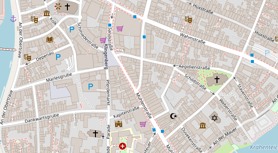 Friseur auf Satellitenbild