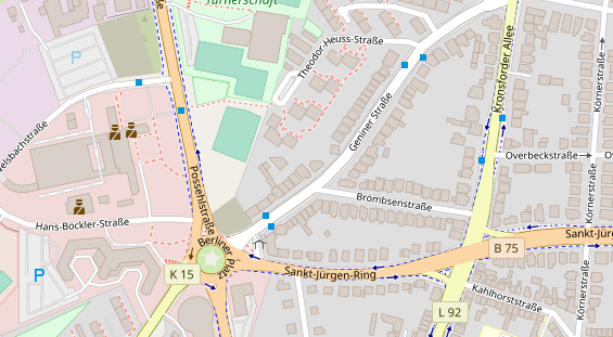 Friseur auf Satellitenbild