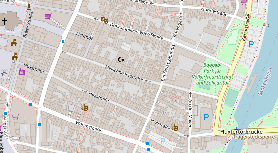 Friseur auf Satellitenbild