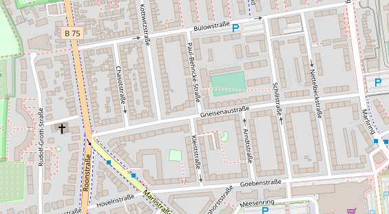 Friseur auf Satellitenbild