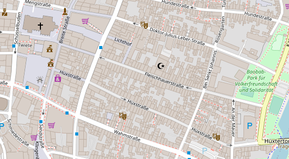 Friseur auf Satellitenbild