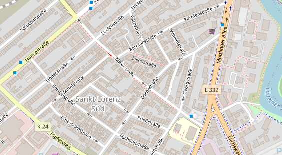 Friseur auf Satellitenbild