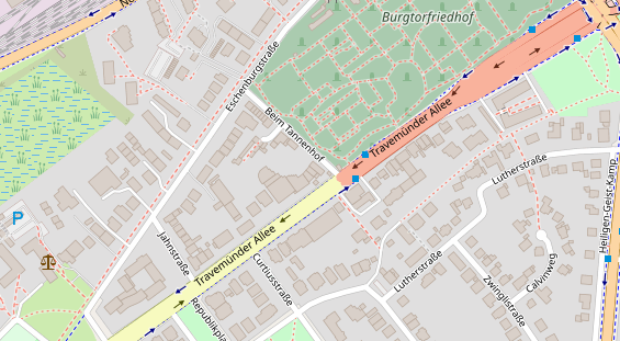 Friseur auf Satellitenbild