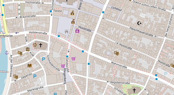 Friseur auf Satellitenbild