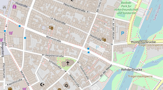 Friseur auf Satellitenbild