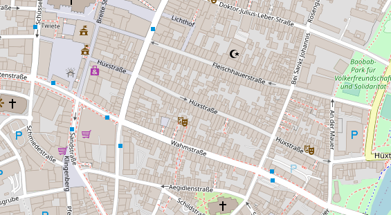 Friseur auf Satellitenbild