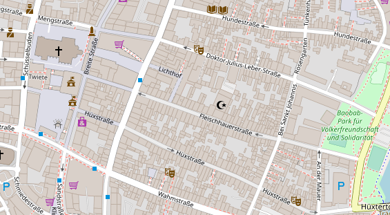 Friseur auf Satellitenbild