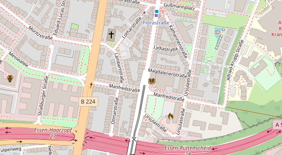 Friseur auf Satellitenbild