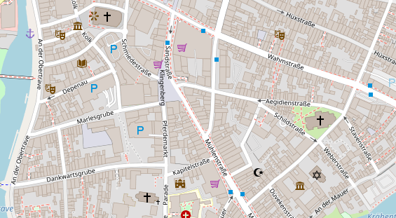 Friseur auf Satellitenbild