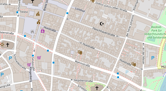 Friseur auf Satellitenbild