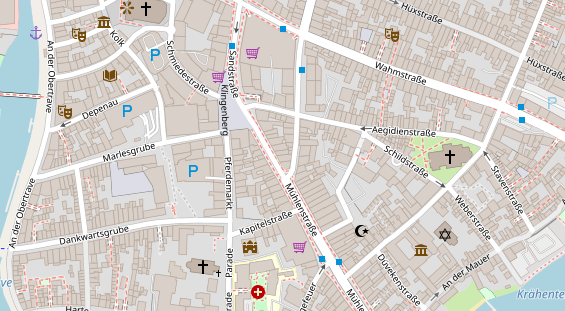 Friseur auf Satellitenbild