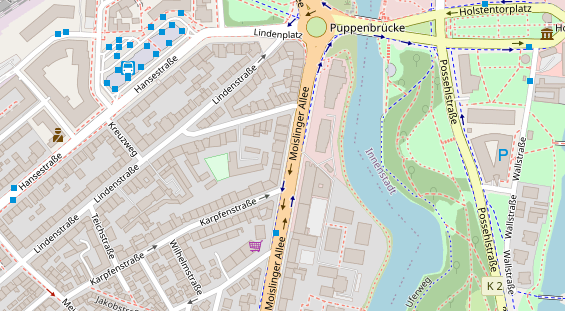 Friseur auf Satellitenbild