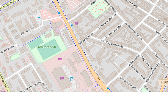 Friseur auf Satellitenbild