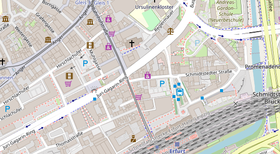 Friseur auf Satellitenbild