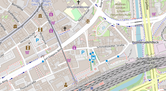 Friseur auf Satellitenbild