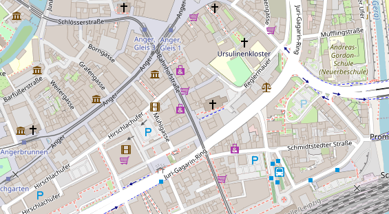 Friseur auf Satellitenbild