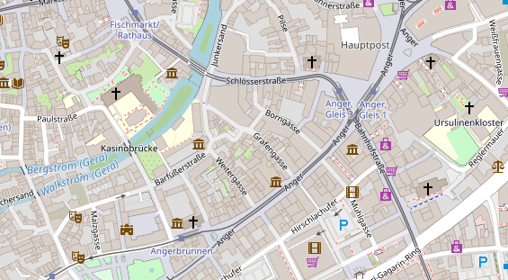 Friseur auf Satellitenbild