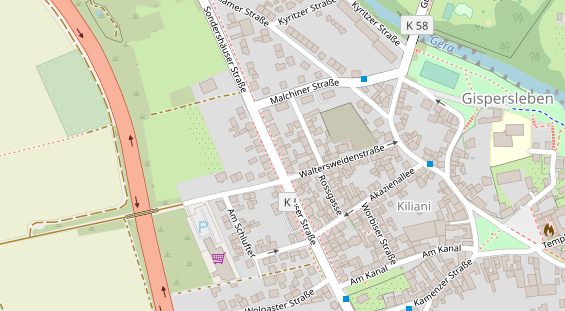 Friseur auf Satellitenbild