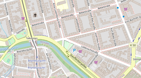 Friseur auf Satellitenbild