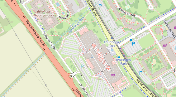 Friseur auf Satellitenbild